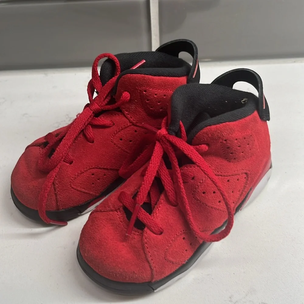 Nike Air Jordan 6 Retro Toro Toddler‎ Size 8C Athletic Shoes Sneakers DV3605-600